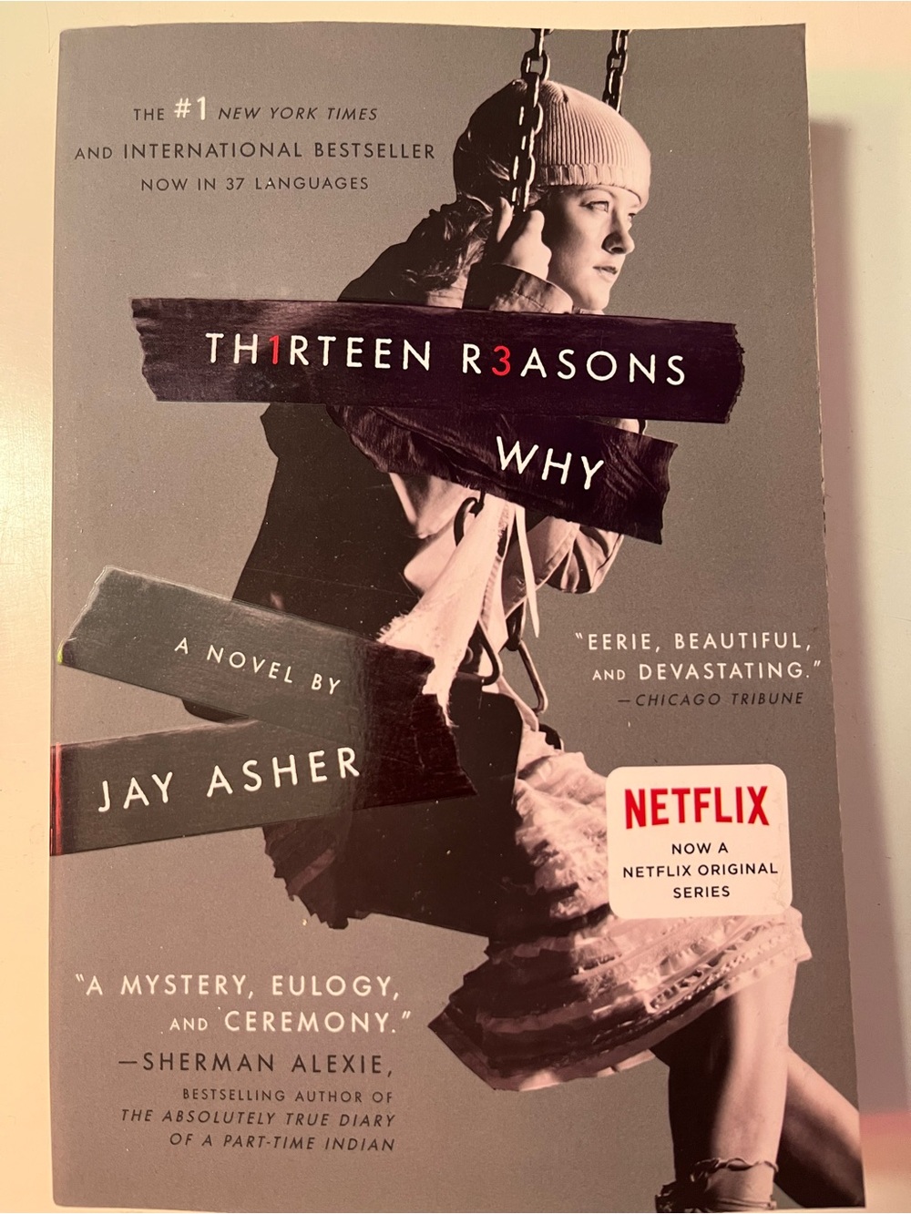 Thirteen Reasons Why by Jay Asher - Gray Cover with Black & Red Accents